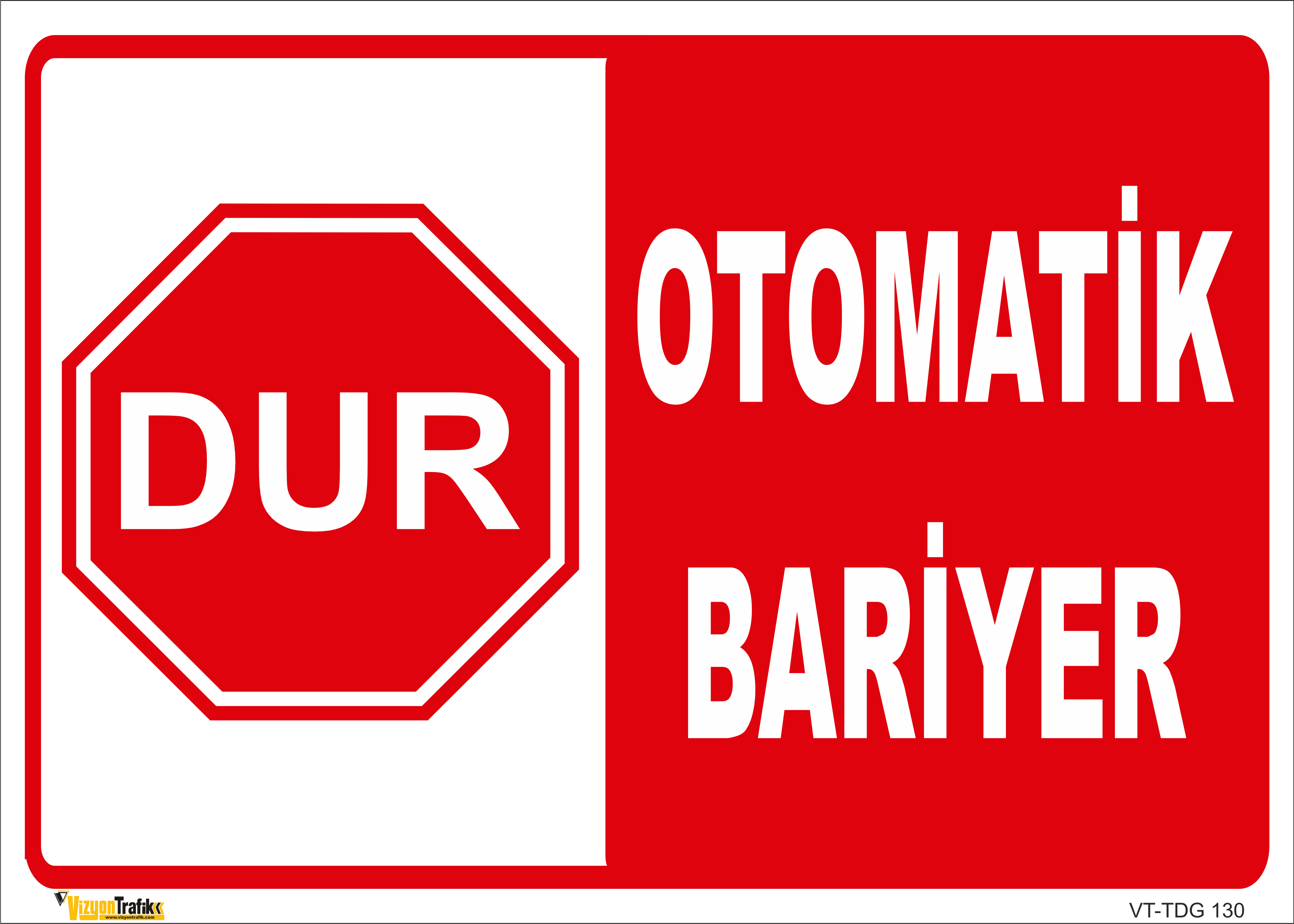  OTOMATİK BARİYER LEVHASI